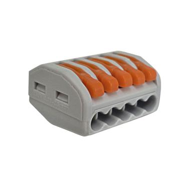 Imagem de Conector Emenda Alavanca C/5 Vias P/Cabos 2,5mm 32a KV222-415 - Sibratec Sibratec