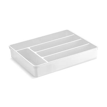 Imagem de Uz Utilidades, Uz366Br, Porta Talheres Organizador Multiuso De Gaveta Separador Divisor Uz, Branco, UZ