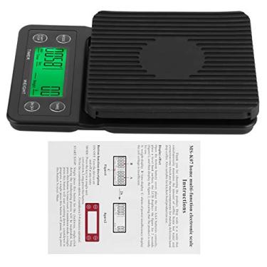 Imagem de Balança de cozinha digital, balança de temporizador digital LCD, balança eletrônica manual de alta precisão 3000g x 0,1g balança multifuncional de carne para alimentos, cozinha doméstica