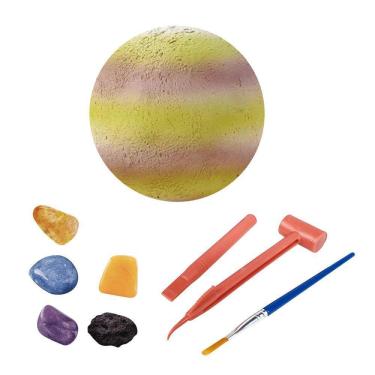 Imagem de Pedra de Escavação Arqueológica Infantil Os Oito Planetas do Sistema Solar Brinquedo de Aventura