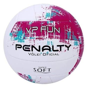 Imagem de Bola Penalty Volei VP Fun XXI - Branca e Rosa