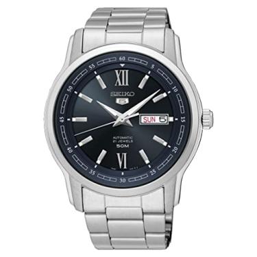 Imagem de Seiko 5 Sports SS Mostrador mecânico preto, PRETO - SNKP17, Mecânico