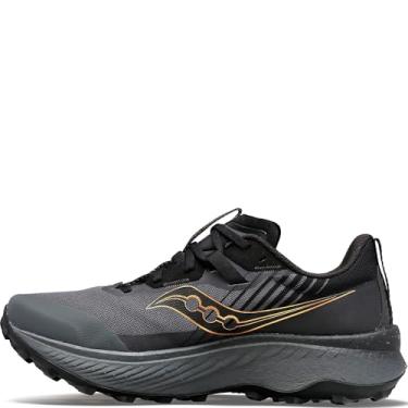 Imagem de Saucony Tênis de corrida feminino Endorphin Edge Trail, Preto/dourado, 6.5