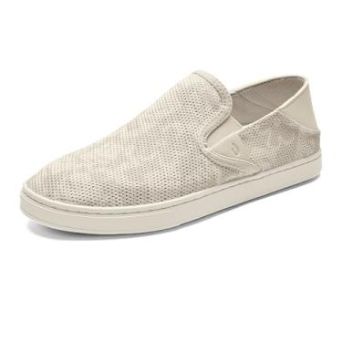 Imagem de OLUKAI Pehuea Tênis feminino sem cadarço, sapatos casuais para uso diário, salto alto e malha respirável, leve e confortável o dia todo, Puka/branco, 5