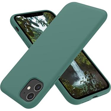 Imagem de OTOFLY Capa para iPhone 11, capa de celular 11, fina, à prova de choque, anti-impressão digital, forro de microfibra antiarranhões, capa protetora compatível com iPhone 11 de 6,1 polegadas - verde