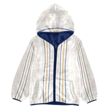 Imagem de KLL Jaqueta de lã para bebê estilo casa de fazenda azul francês amarelo jaqueta leve infantil menina azul marinho meninas moletom com capuz com zíper 3T, Estilo de fazenda amarelo e azul francês, 6
