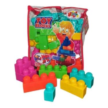 Imagem de Blocos de construção Mega Blocks Fab Chilena 50 peças com bolsa