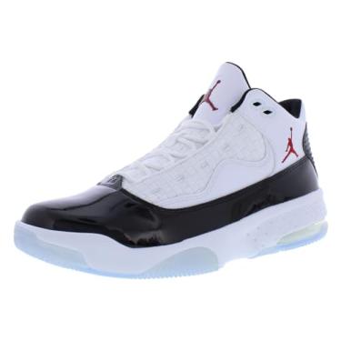 Imagem de NIKE Jordan Max Aura 2 Tênis de basquete masculino, Fancy Cool White/Gym Hot Red/Deep Black-White, 44