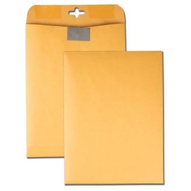 Imagem de Quality Park Envelopes ClearClosure com 22,7 x 30,4 cm, com fecho reutilizável Redi-Tac e aba gomada, papel Kraft de 12,7 kg, 100 por caixa (QUA43568)
