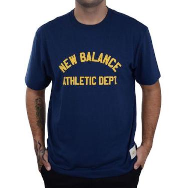 Imagem de Camiseta Masculina New Balance Mc Azul Marinho - Mt415