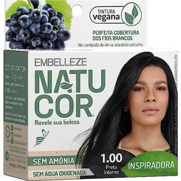 Imagem de natucor Tinta de Cabelo Naturalmente Inspiradora 1.00 Kit, Uva Preta/Preto Intenso