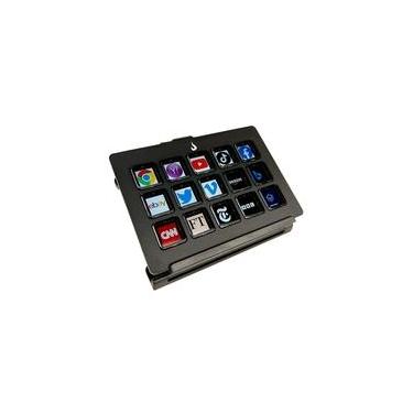 Imagem de Mesa Controladora Rise Mode Streaming Vision 02 Alumínio, 15 Teclas LCD, USB C, Preto - RM-MC-02-B