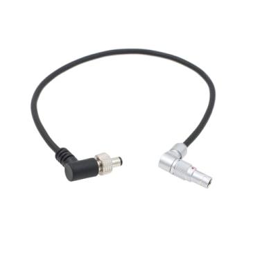 Imagem de HangTon Cabo de alimentação de 2 pinos de ângulo reto giratório 0B para trava DC Barrel para câmera Z CAM E2-F6 S6 F8 para câmera Atomos Shogun Flame, Shogun Inferno, Ninja V Monitor