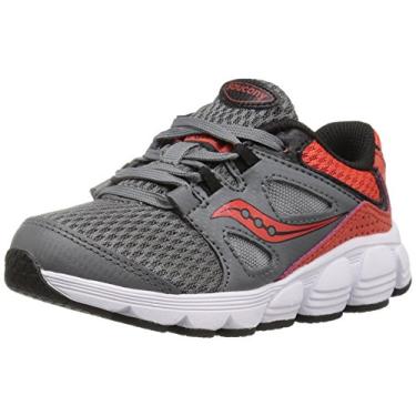 Imagem de Saucony Tênis infantil unissex Kotarto 4, Cinza/laranja, 10.5 Medium US Little Kid