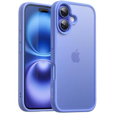 Imagem de JETech Capa Matte para iPhone 16 6,1 Polegadas, Case Proteção Contra Quedas de Nível Militar à Prova de Choque, Capinha Traseira Translúcida Fosca, Anti-Impressão Digital (Ultramarino)