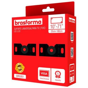 Imagem de Kit 50 Suportes para TV Universal até 40kg - BRU951 - BRASFORMA