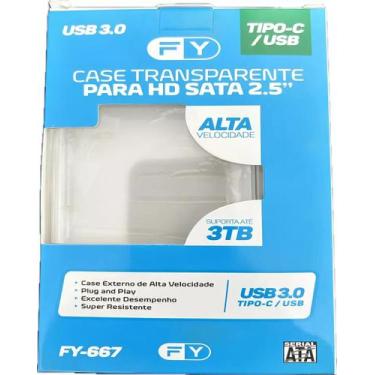 Imagem de Hd Externo  Transparente Usb Para  Pc - FY