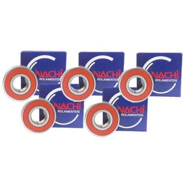 Imagem de Kit Rolamentos da Roda Honda Biz 100 / Biz 125 / C 100 Dream Nachi 05 