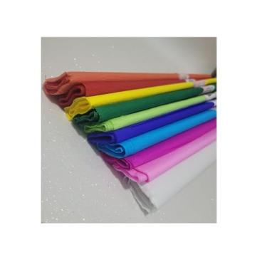 Imagem de Papel Crepom ESCOLAR 48cm X 2 Metros - Kit com 10 unidades (Multicolorido)