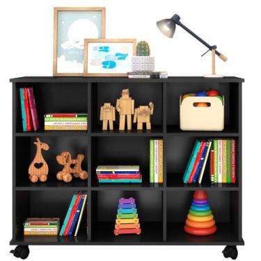 Imagem de Nicho Organizador Multifuncional com Rodízios Toys Preto - Mpozenato -
