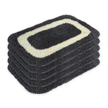 Imagem de Kit 5 Tapetes Frufru Multiuso 60cm x 40cm Decorativos em Malha - Rafal