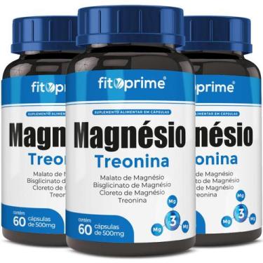 Imagem de Kit 3x Tri Magnésio com Treonina 60 Cápsulas - Fitoprime