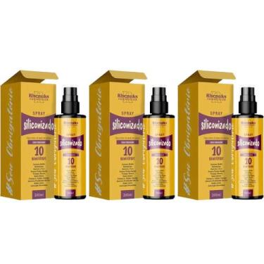 Imagem de Kit 3x Spray Siliconizado 10 Benefícios Rhenuks 200ml