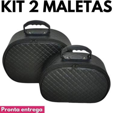 Imagem de Kit 02 Maletas Frasqueira Necessaire Para Viagem Fashion Casual Maquia