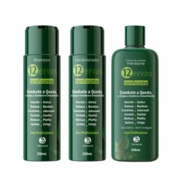 Imagem de Kit Sh + Cond 300ml + Creme 500ml Anticaspa Tonificante - Trihair