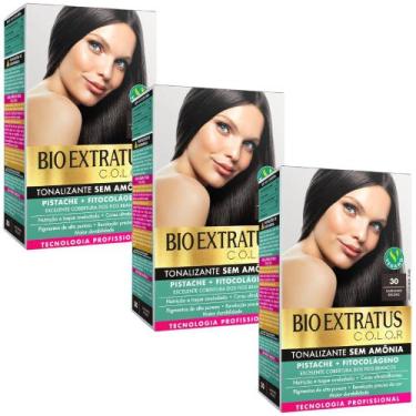 Imagem de Kit 3 Tonalizante Bio Extratus 30 Castanho Escuro Tecnologia Profissio