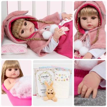 Imagem de Bebê Reborn 100% Vinil Siliconado Brinquedo Realista Fofinha - Cegonha
