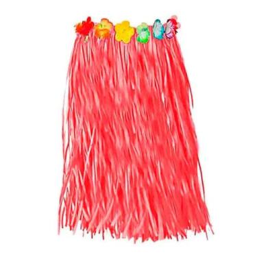 Imagem de Fantasia Saia Havaiana Hula Hula Colorida Adulta 60 Cm - Fantasias Car
