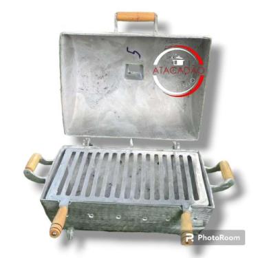 Imagem de Churrasqueira de alumínio polido /tamanho Grande + linha PREMIUM - Ata