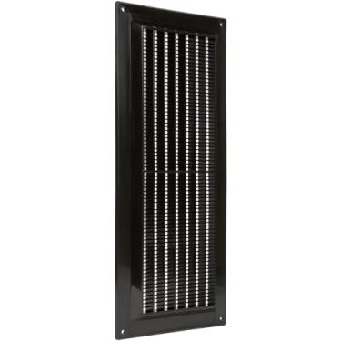 Imagem de Repa Market Capa de ventilação de retorno de plástico preto de 30,5 x 12 cm (tamanho externo) para parede, teto ou porta/grade de ar de retorno retangular/tampa de ventilação HVAC/registro de teto de