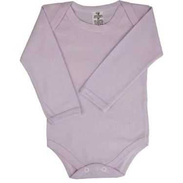 Imagem de Kit C/5 Body Bebê Malha Lisa Longo 100% Algodão - Batutinhas Baby, Azu