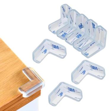 Imagem de Protetor Quina Canto Borda Silicone Kit 20 Un Proteção de Móveis Mesa 