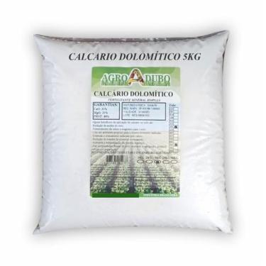 Imagem de Fertilizante Calcario Dolomitico Pacote 5Kg Prt 86% Adubo - AGROADUBO
