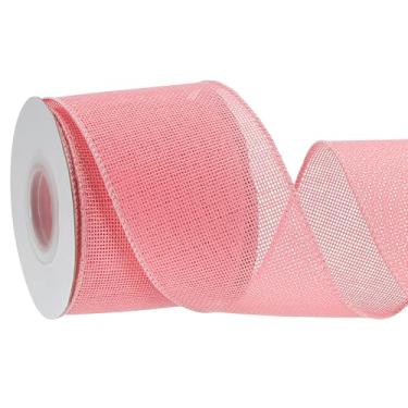 Imagem de PATIKIL Fita com fio de serapilheira de 7,6 cm x 10 m, fitas de borda com fio de juta natural fita rústica sólida com fio de ferro para artesanato embrulho de presente laços de árvore de guirlanda,