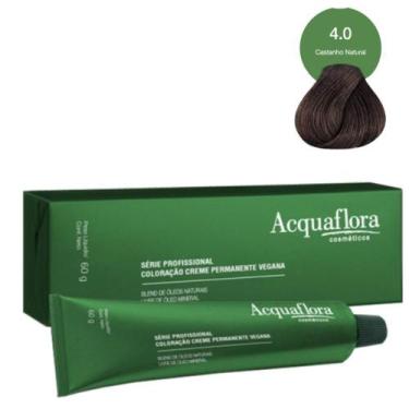 Imagem de Coloração Creme Acquaflora Vegana 4.0 Castanho Natural 60g