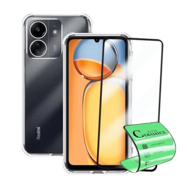 Imagem de Kit Capa Capinha Case Anti Impacto e Película Ceramica 9D Compatível Xiaomi Redmi 13C