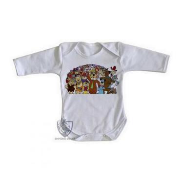 Imagem de body nenê criança roupa bebê manga longa  Hanna Barbera personagens IV