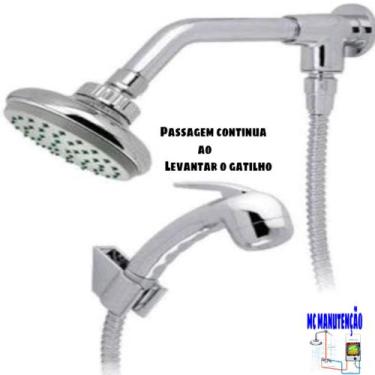 Imagem de Chuveiro com chuveirinho gatilho para aquecedor gás - MC MANUTENÇÃO