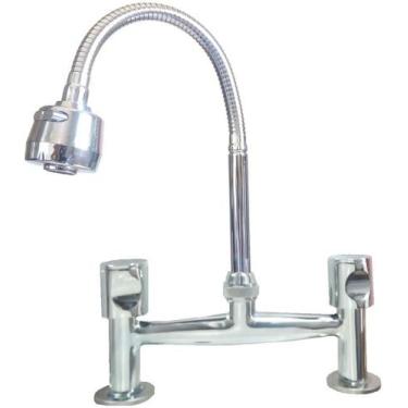 Imagem de Torneira Misturador Bi-comando Quente Fria, Flexível Cozinha - ORIGINA