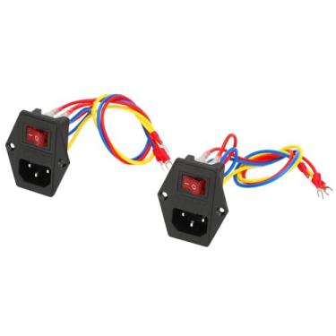 Imagem de 2 PCS Rocker Switch Power Tomada Plugue Macho Com Fusível 10A 6A 250 V AC IEC320 C14 Módulo de Entrada para Impressora 3D