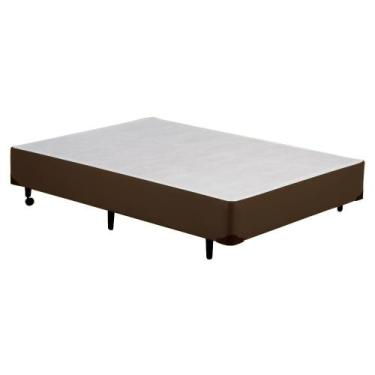 Imagem de Cama Box CASAL Corano Marrom Universal - 128x188 - Cosmopolita, 128x18