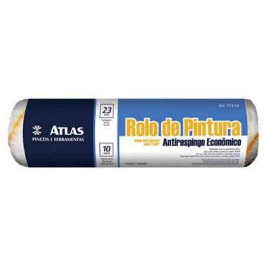 Imagem de Rolo Para Pintura Antirespingo Econômico Atlas Lã Sintética Poliéster 