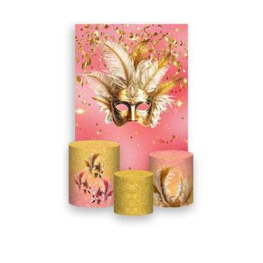 Imagem de Painel De Festa Vertical 1,50 x 2,20 + Trio De Capas Cilindro - Mascar