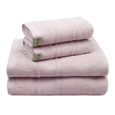 Imagem de Jogo De Toalha Algodão Egípcio Banhão Memphis 4 Peças Appel Rosa Nilo