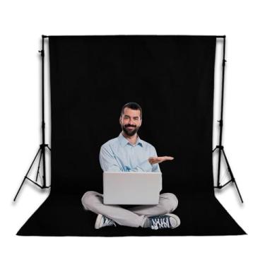 Imagem de MONT MALHAS, TECIDO FUNDO INFINITO PRETO PARA ESTÚDIO FOTOGRÁFICO 4,00 x 1,90 METROS