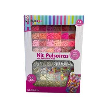 Imagem de Brinquedo Infantil Kit Pulseiras da Amizade My Style G Pink Multikids 